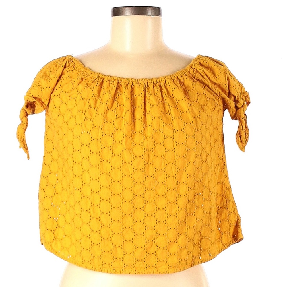 Target Universal Thread Yellow Mustard Off the shoulder top